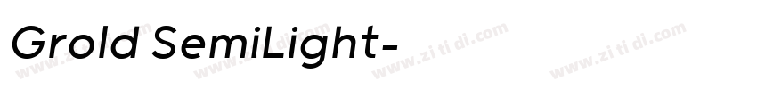 Grold SemiLight字体转换